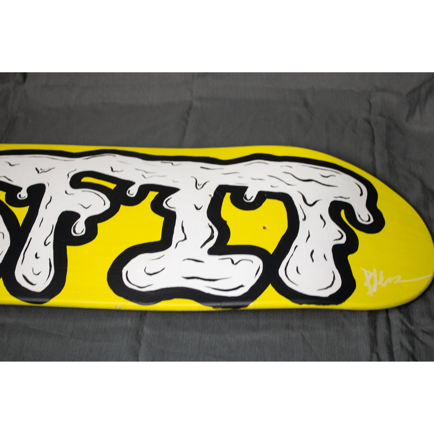 Yellow "MISFIT" Skateboard Deck | Horizontal Collection