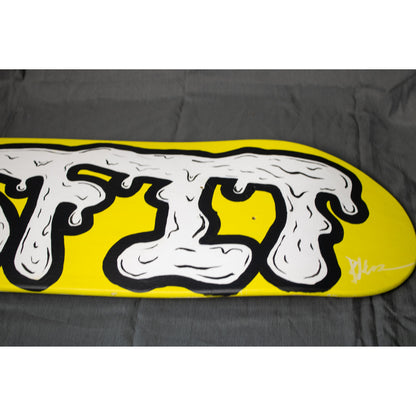 Yellow "MISFIT" Skateboard Deck | Horizontal Collection