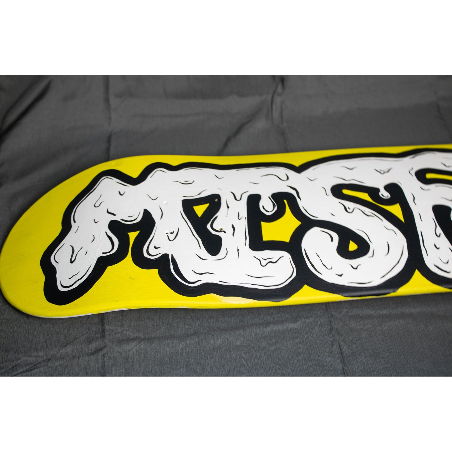 Yellow "MISFIT" Skateboard Deck | Horizontal Collection