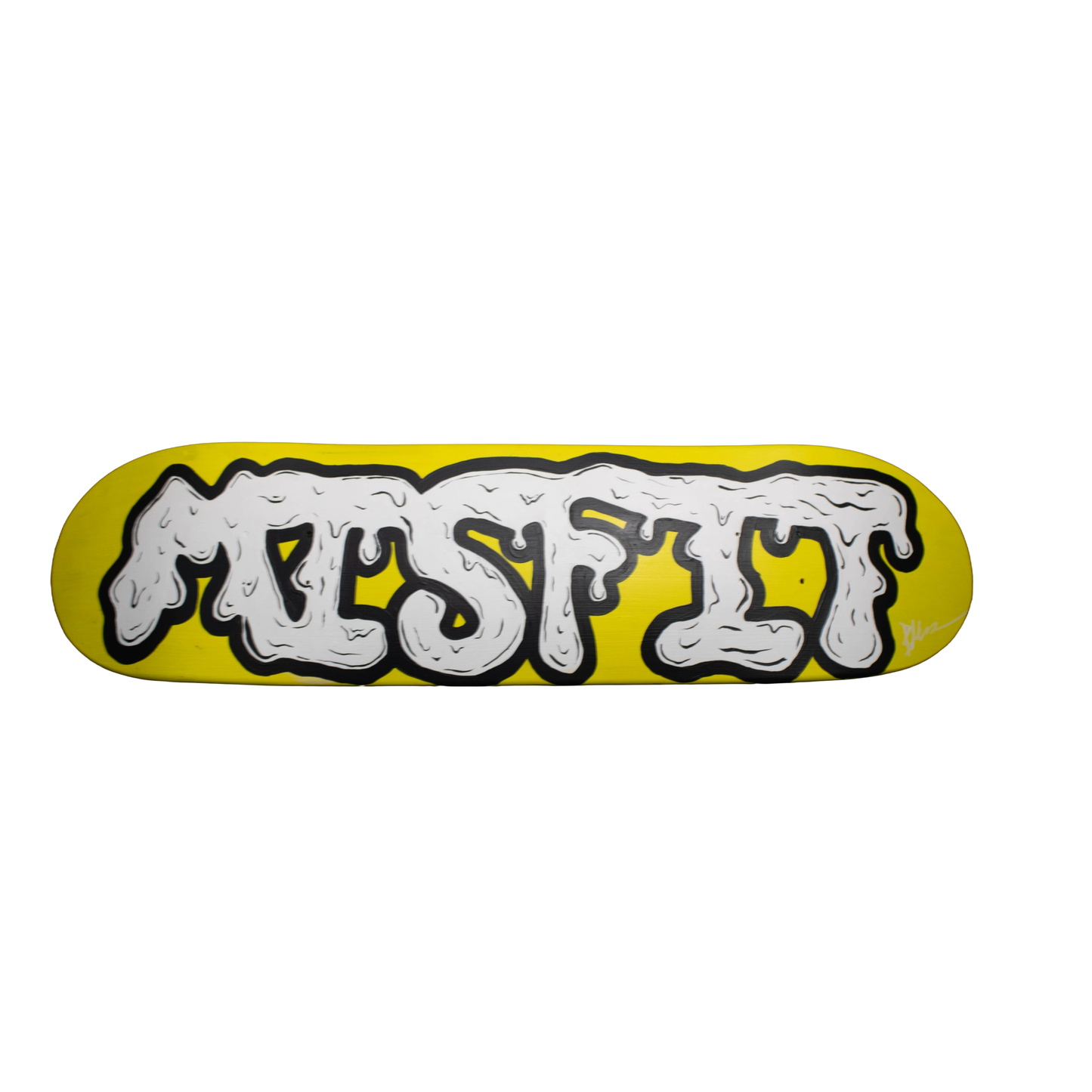 Yellow "MISFIT" Skateboard Deck | Horizontal Collection